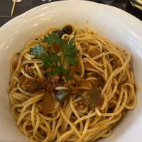 Veg spag bol  at Le Roy d'Espagne in Brussels