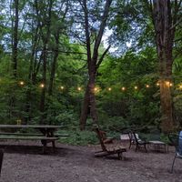 Outdoor seating, so cute! at Rail Trail Cafe in New Paltz