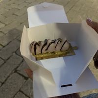 Strawberry dessert with a nut base  at Gianni in Dubrovnik