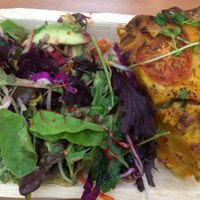 vegan frittata  at Vege Rama - Myer Centre in Brisbane