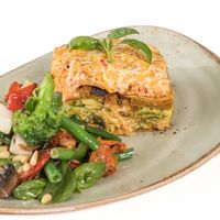 Lasagna + Side Salad at Vege Rama - Myer Centre in Brisbane