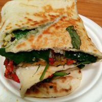 vegan pizza wrap at Vege Rama - Myer Centre in Brisbane