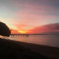 View from our table for dinner at Enzo's on the Beach in Scarness