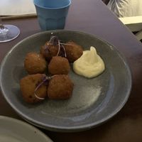 Vegan arancini    at Enzo's on the Beach in Scarness