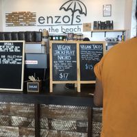 Vegan specials at Enzo's on the Beach in Scarness