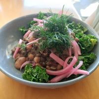 Vegan Hash and Beans at Sol Breads Cafe in West End