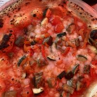 Vegan vegetable pizza  at Sano in Dublin