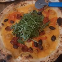 V1 with pumpkin cream, peppers and rocket at Sano in Dublin