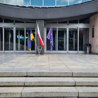 Main entrance to restaurant at Café Manggha in Krakow
