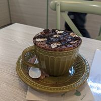 Oat milk hot chocolate! (Unsure if the marshmallows are vegan) but it was delicious at Naked Bowl in Guangzhou