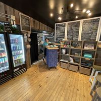Tiny interior w/ no bathroomm  at Wanderlust Juicery in Freeport