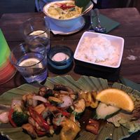 Wok with vegetables and tofu, chili, ginger and garlic at Koh Phangan in Uppsala