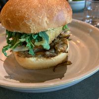 Tempeh mushroom sandwich mmmm  at Five5eeds in Park City