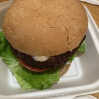 The steak burger...wow did this look like and taste like a burger  at Loving Cafe in Fort Wayne