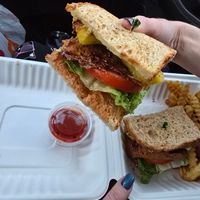 grilled pineapple sandwich at Loving Cafe in Fort Wayne