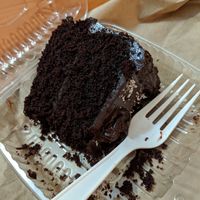 Chocolate cake (vegan) at Loving Cafe in Fort Wayne