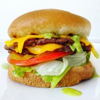 Vow dubs + cheese  at VOWburger in Los Angeles