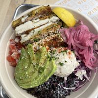 Mediterranean Bowl  at Vibe Organic Kitchen & Juice in Dana Point