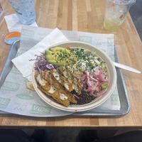 Mediterranean bowl!  at Vibe Organic Kitchen & Juice in Dana Point