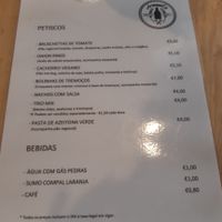 Menu at ArtesanaLis Bottle Shop in Lisbon