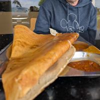 Huge dosa at San Idli Vegetarian Cuisine in San Diego