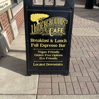 Sign  at Undergrounds Cafe in Wooster