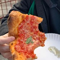 cheese slice at Scarr's Pizza in New York City