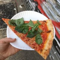 So good and so much basil 🤤  at Scarr's Pizza in New York City