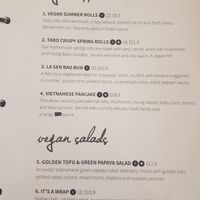 Menu at La Sen Vietnamese in Randwick