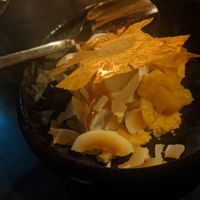 Pineapple and coconut flavoured dessert  at Llama in Copenhagen