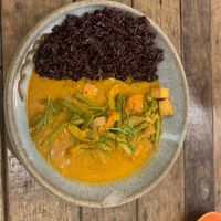 Red Curry with black rice  at Sacred Lotus Cafe in Phnom Penh