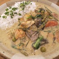 Khmer green curry  at Sacred Lotus Cafe in Phnom Penh