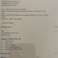 Menu, 6 of 6  at Sacred Lotus Cafe in Phnom Penh