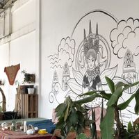 Rooftop lounge  at Sacred Lotus Cafe in Phnom Penh