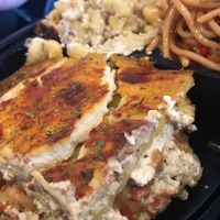 Lasagne, mac&cheese, and Asian noodles at NuVegan in Washington