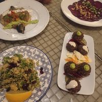 Vegan menù (there were other plates) at Eretz Cantina Israeli in Buenos Aires