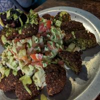 Vegan Falafel main course at Eretz Cantina Israeli in Buenos Aires