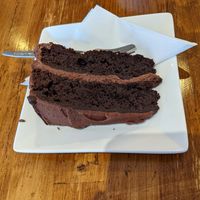 Chocolate cake at Olive Branch in Alnwick