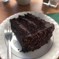 Chocolate fudge cake at The Vegan Cafe in Bath