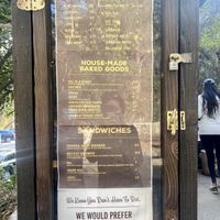Vegan-friendly menu  at The Trails Cafe in Los Angeles