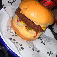 Vegan burger, simple yet tasty. at 7 Bone in Bournemouth