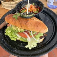 Portobello vegan torta  at Tropical Kitchen Cabo in Cabo San Lucas