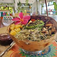 Macro Salad with Hibiscus Chutney Dressing at Tropical Kitchen Cabo in Cabo San Lucas