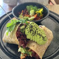 Vegan Hibiscus Burrito  at Tropical Kitchen Cabo in Cabo San Lucas