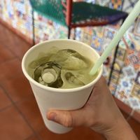 Coconut milk matcha   at Tropical Kitchen Cabo in Cabo San Lucas