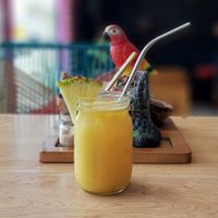 Mango water at Tropical Kitchen Cabo in Cabo San Lucas