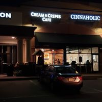 Store front at Cream & Crepes Cafe in Richardson