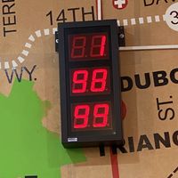 Electronic board shows when your order is ready  at Dolores in Berlin