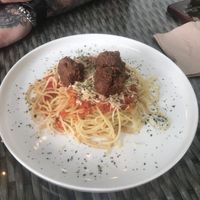 Espagueti con albóndigas  #Veganuary at Yoyu in Tlalnepantla