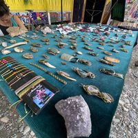 Local jewellery   at Farmers' Market in Puerto Viejo De Talamanca